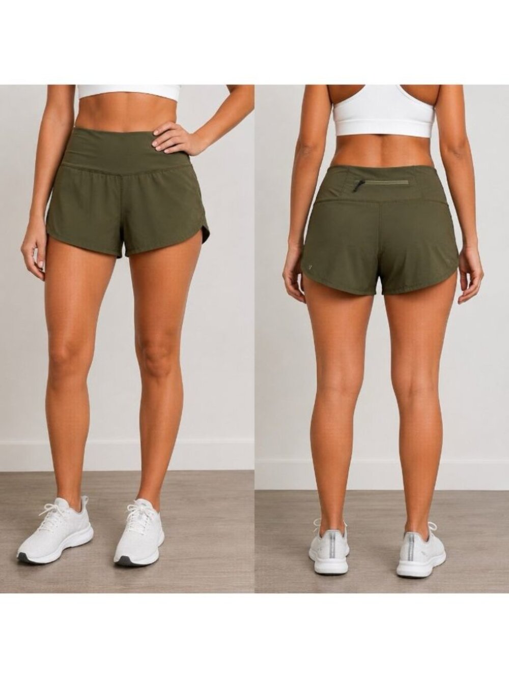 Vuori Women’s Olive Green Daily Speed Shorts 2.0 Size XL (see Measurements)